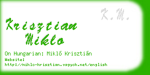 krisztian miklo business card